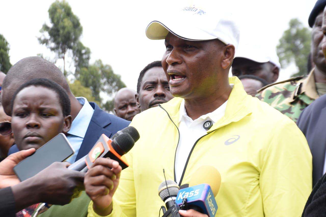 The Great Chepsaita Cross Country race patron Farouk Kibet