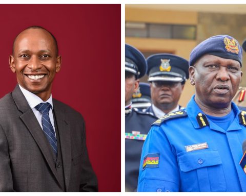 Collage of former national youth leader David Maina and Inspector General of POlice Douglas Kanja