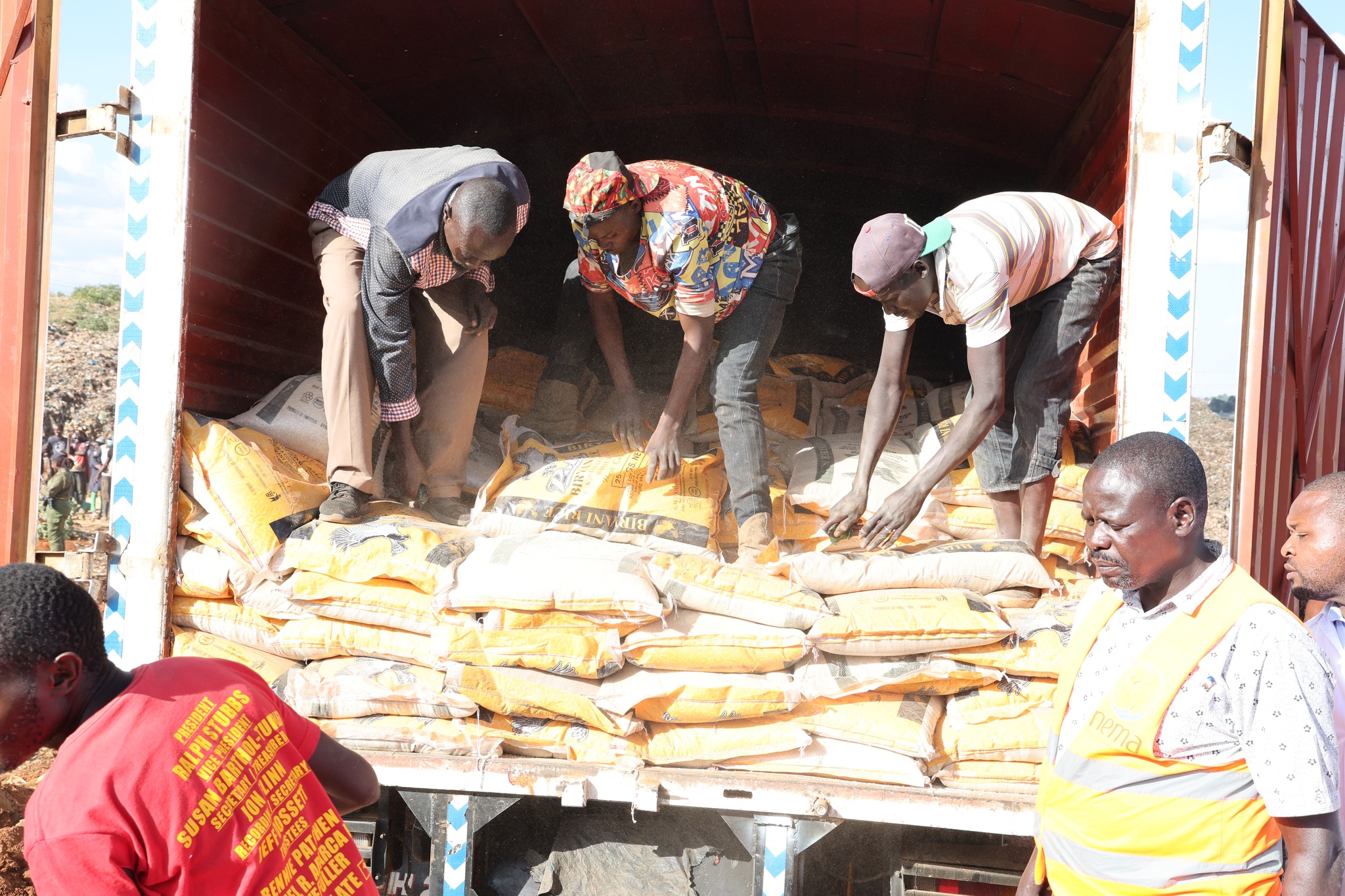 Lorry with the rice declared unfit for human consumption