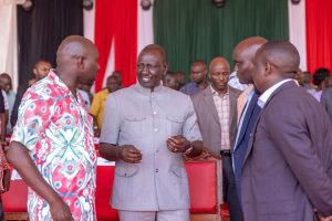 president William Ruto with leaders in Kerio Valley