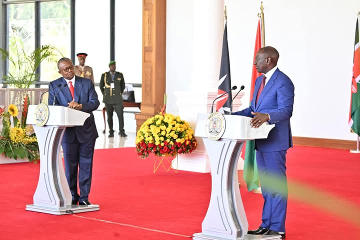 President William Ruto and his Guinea-Bissau counterpart Umaro Sissoco