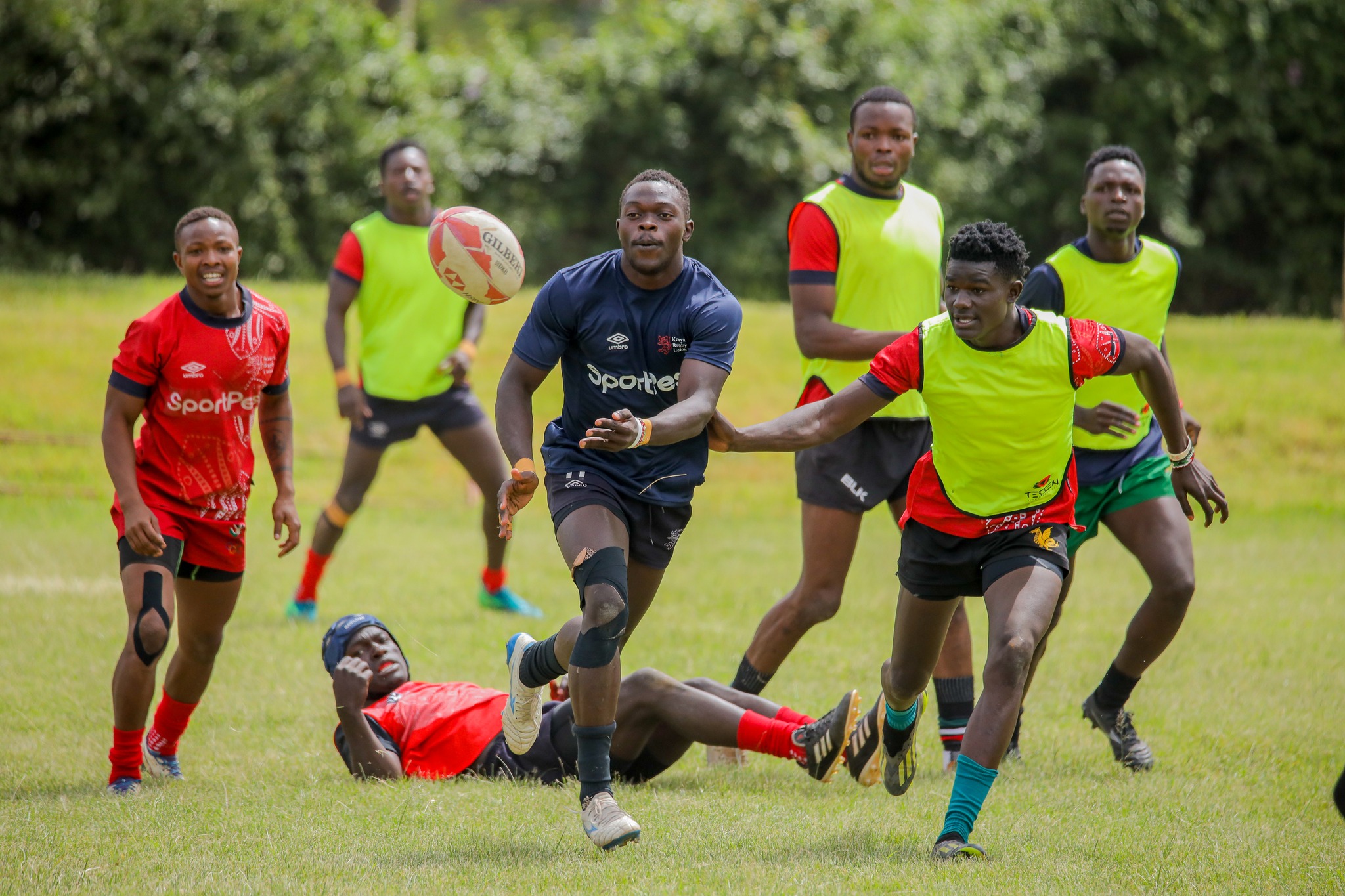 Shujaa team during a residential training for the Perth 7s.