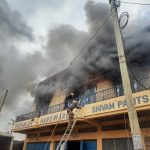 Premkar hardware building on fire