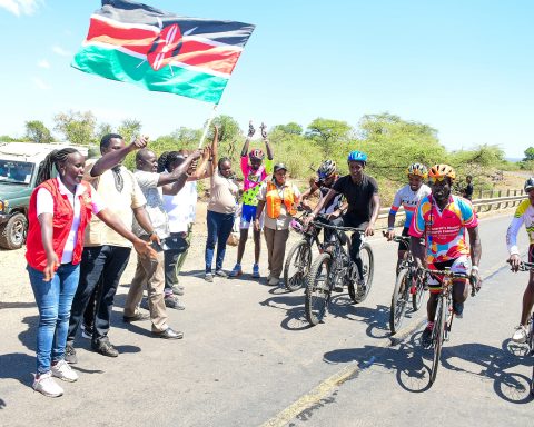 Magical Kenya expedition team flagging off in Elgeyo Marakwet.