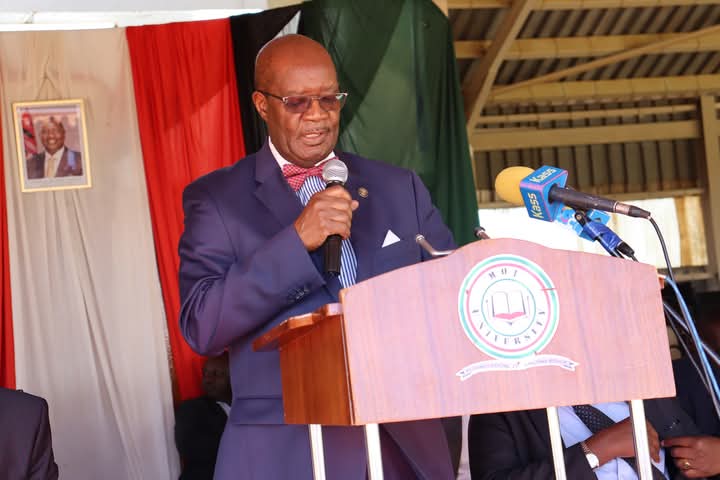 Moi University Council chairperson Prof Noah Midamba