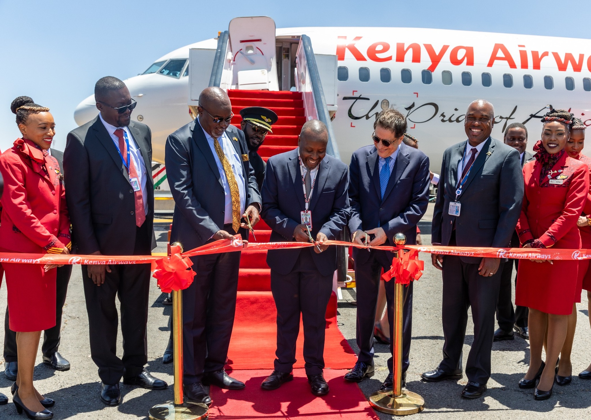 Kenya airways unveiling the new Boeing 737-80
