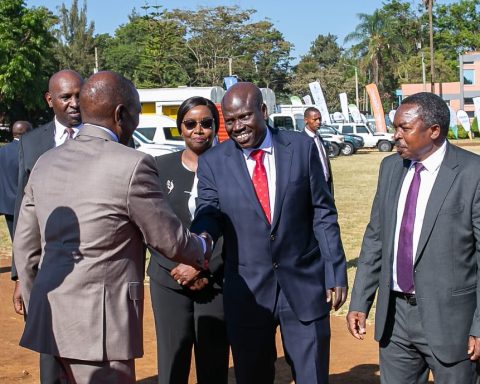 president ruto greets kenya power CEO Siror