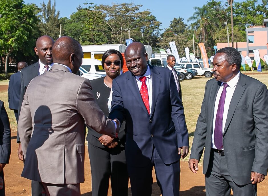 president ruto greets kenya power CEO Siror