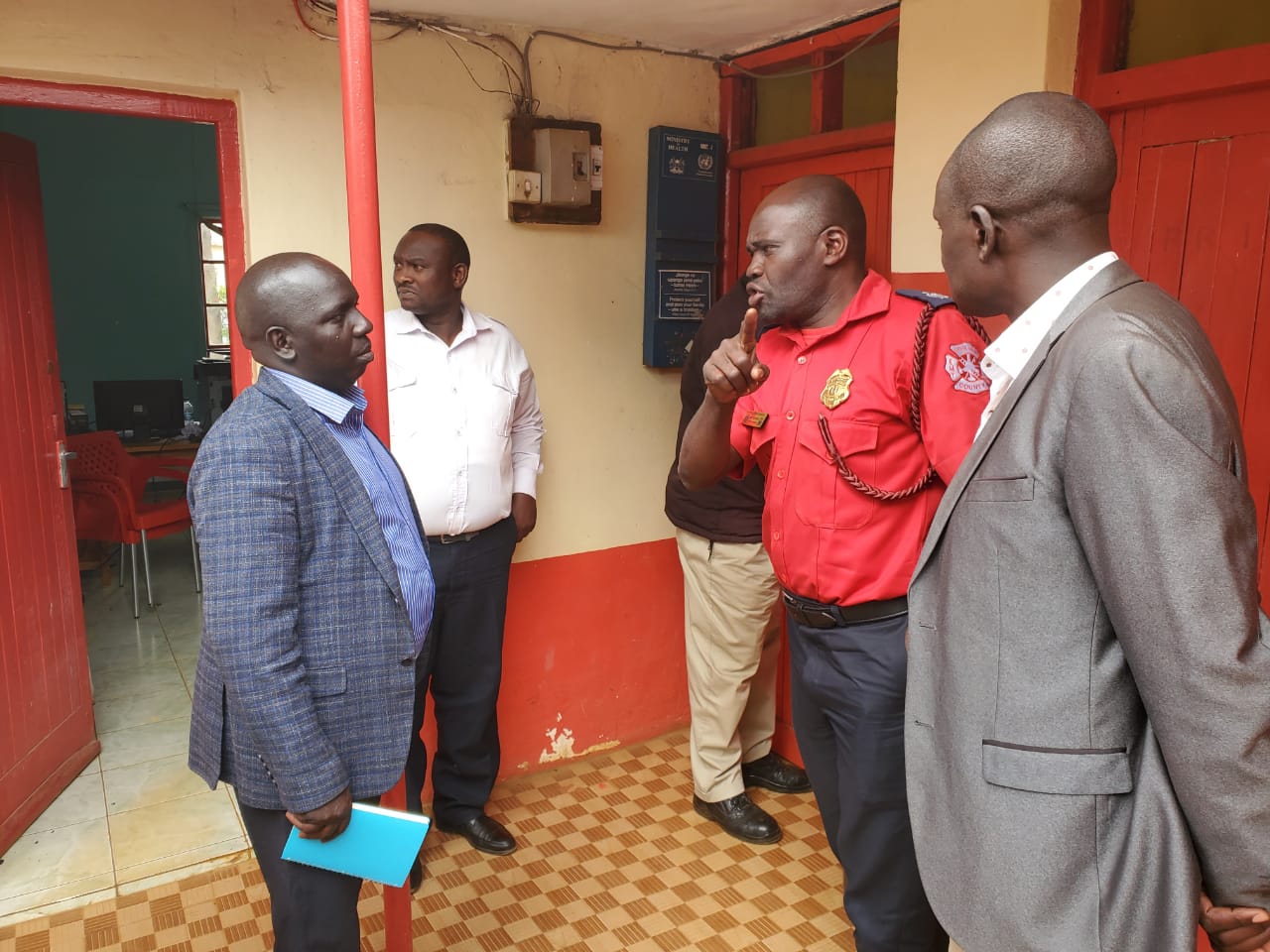 fire brigade team at the Eldoret main fire station