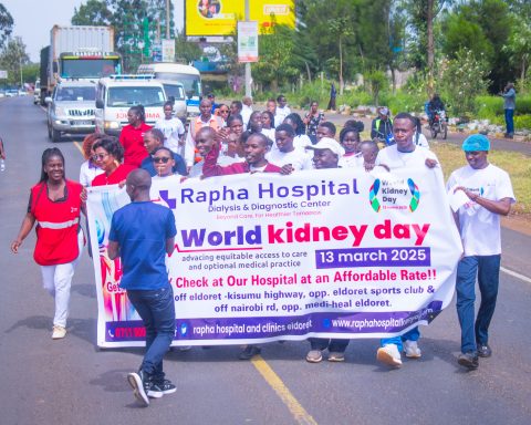 Procession to mark World Kidney Day 2025 in Eldoret.