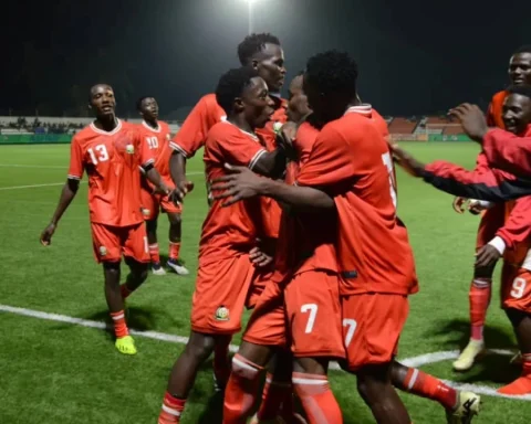 Rising Stars celebrate against Burundi in a past match.