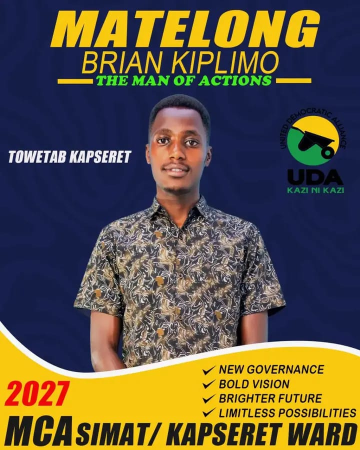Simat/Kapseret MCA aspirant Matelong Brian Kiplimo
