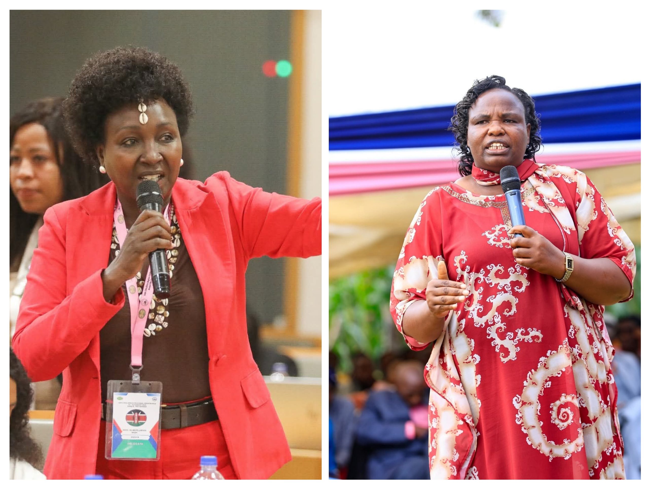 Collage of Uasin Gishu County Woman MP Gladys Boss and Kimumu MCA Sarah Malel