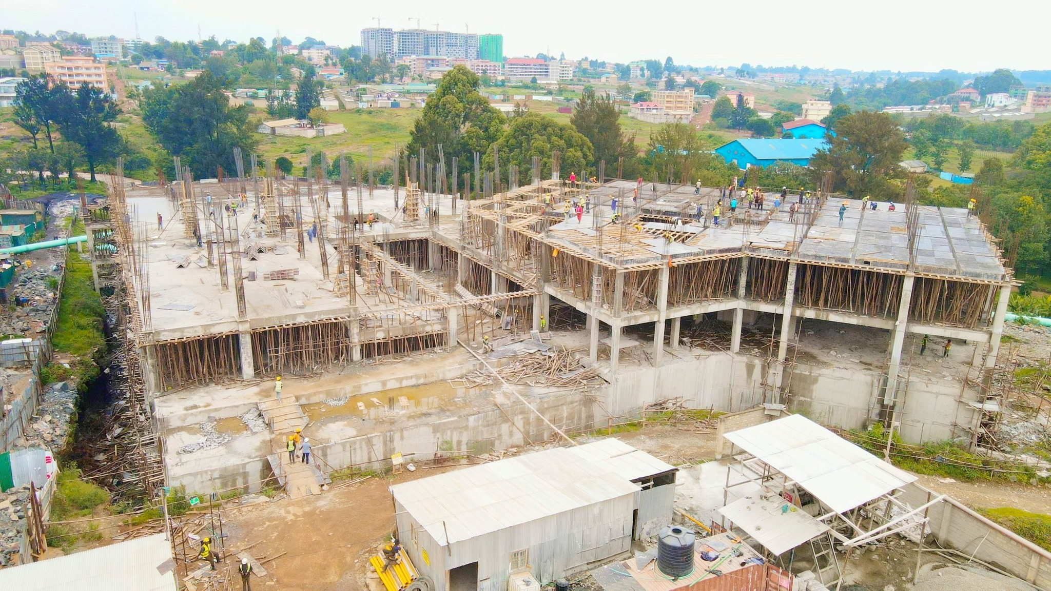 64 ultra-modern market which is under construction in Eldoret