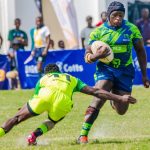 Part of the action during the Driftwood Sevens