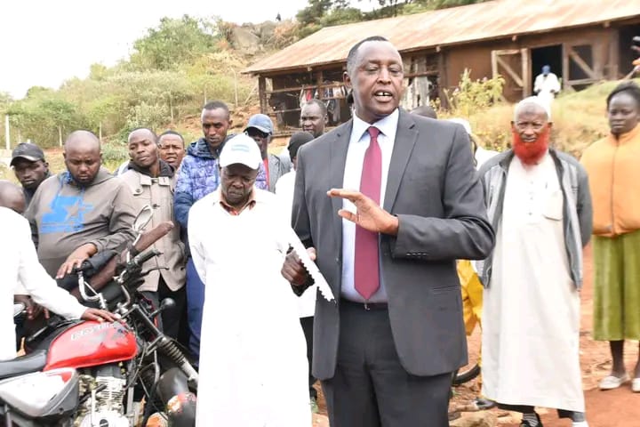 Uasin Gishu Agriculture CECM Dr Sam Kotut at a public event