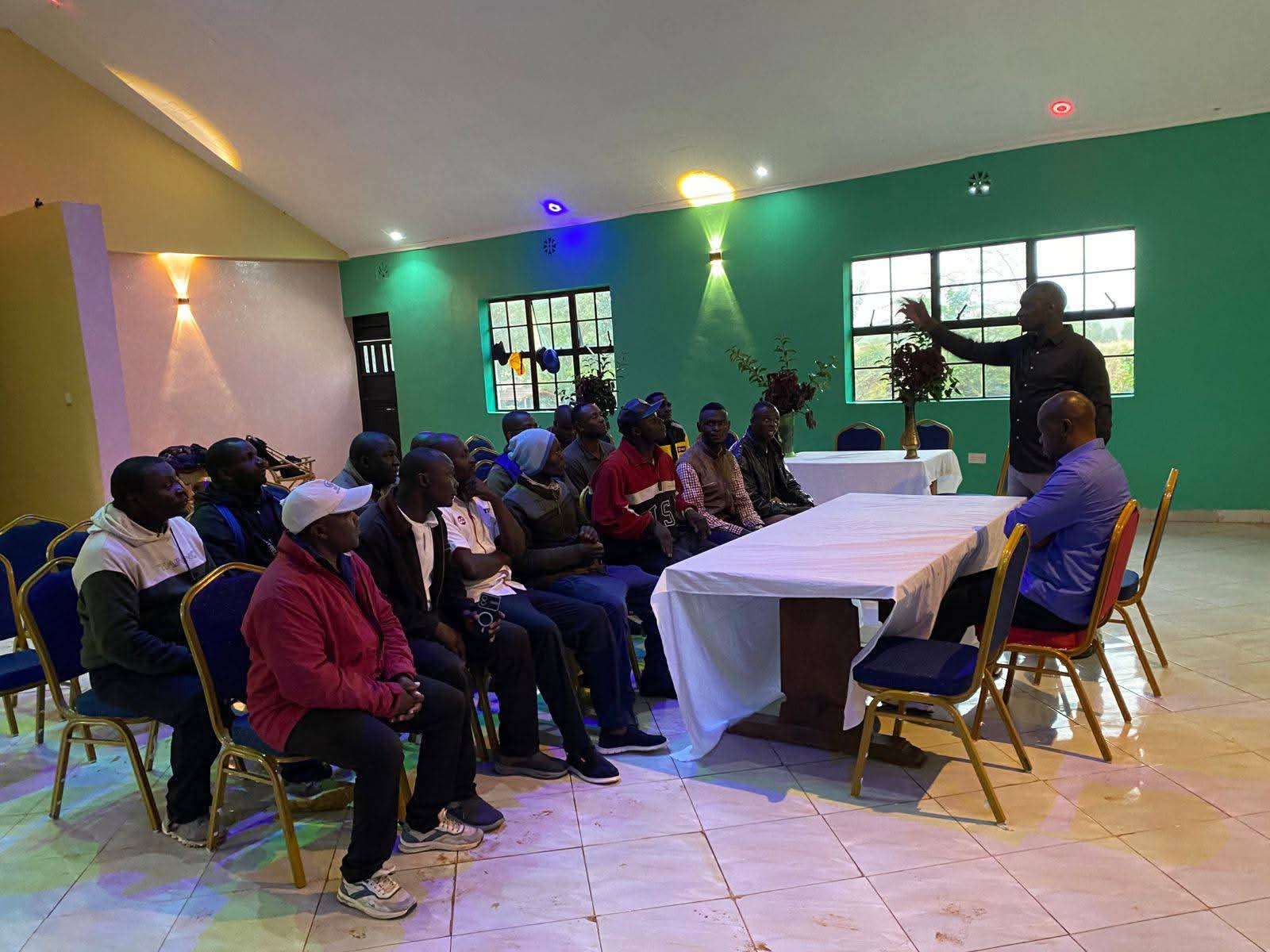 Saboti Constituency Member of Parliament, Caleb Amisi in a consultative meeting with Boda Boda riders. Photo/Caleb Amisi (Facebook)