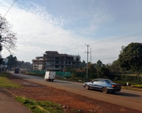 Simba Mall is under construction in Eldoret