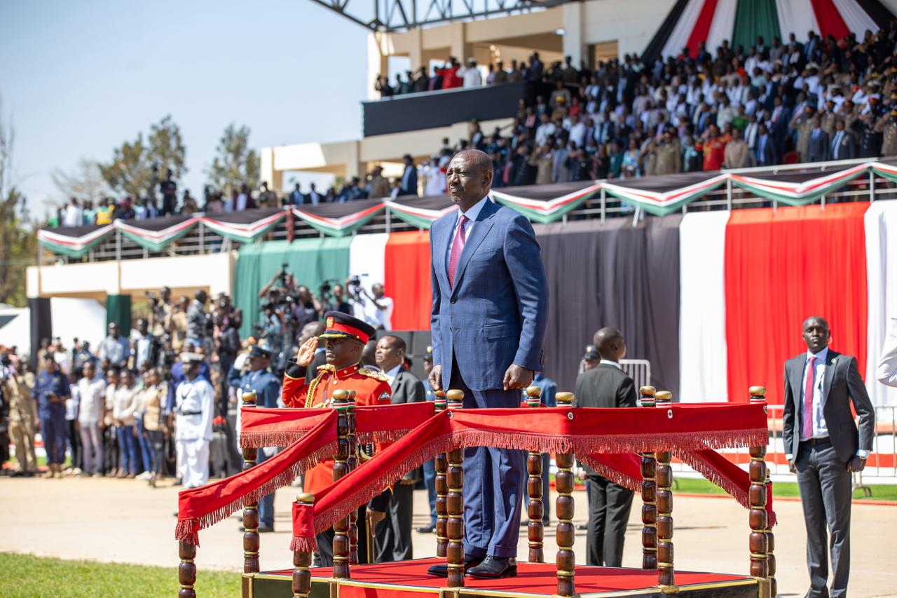 President William Ruto during Mahsujaa Day in Kitui county
