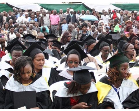 Graduands at a past Egerton University graduation