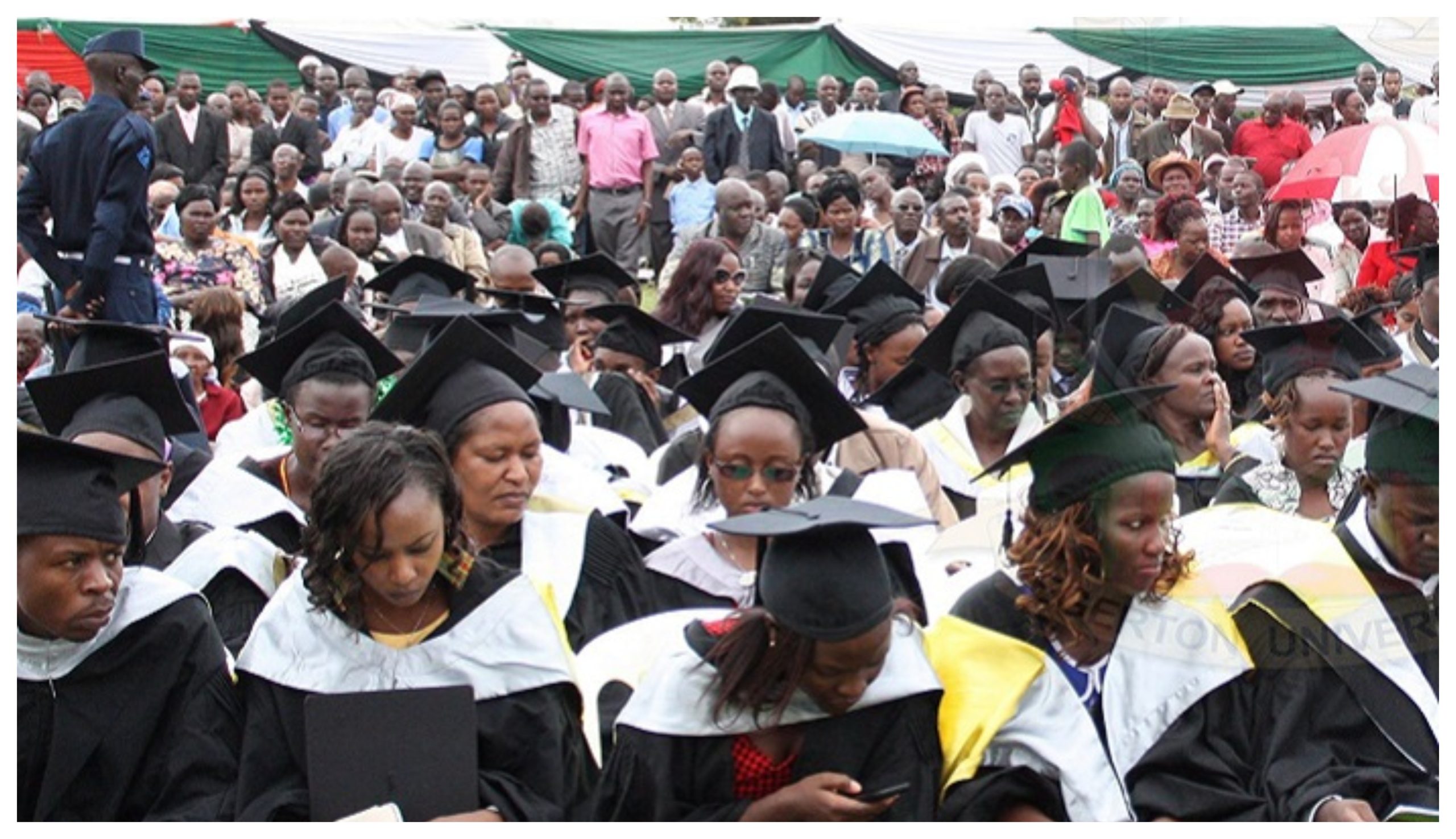 Graduands at a past Egerton University graduation