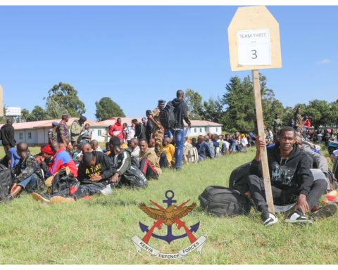 KDF recruits in Eldoret