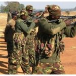 KDF recruits undergoing treatment at Defnce Forces Recruits Training School