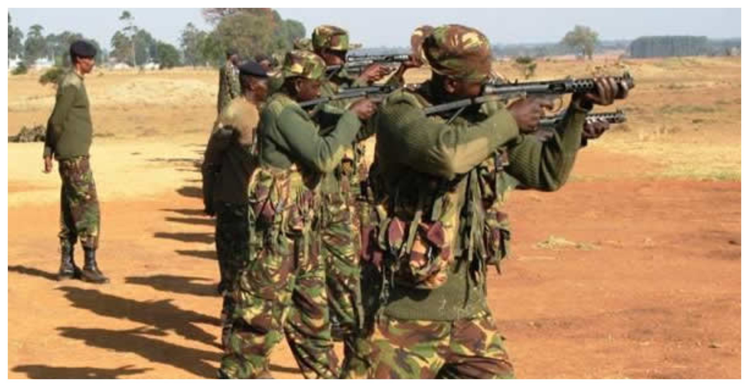 KDF recruits undergoing treatment at Defnce Forces Recruits Training School