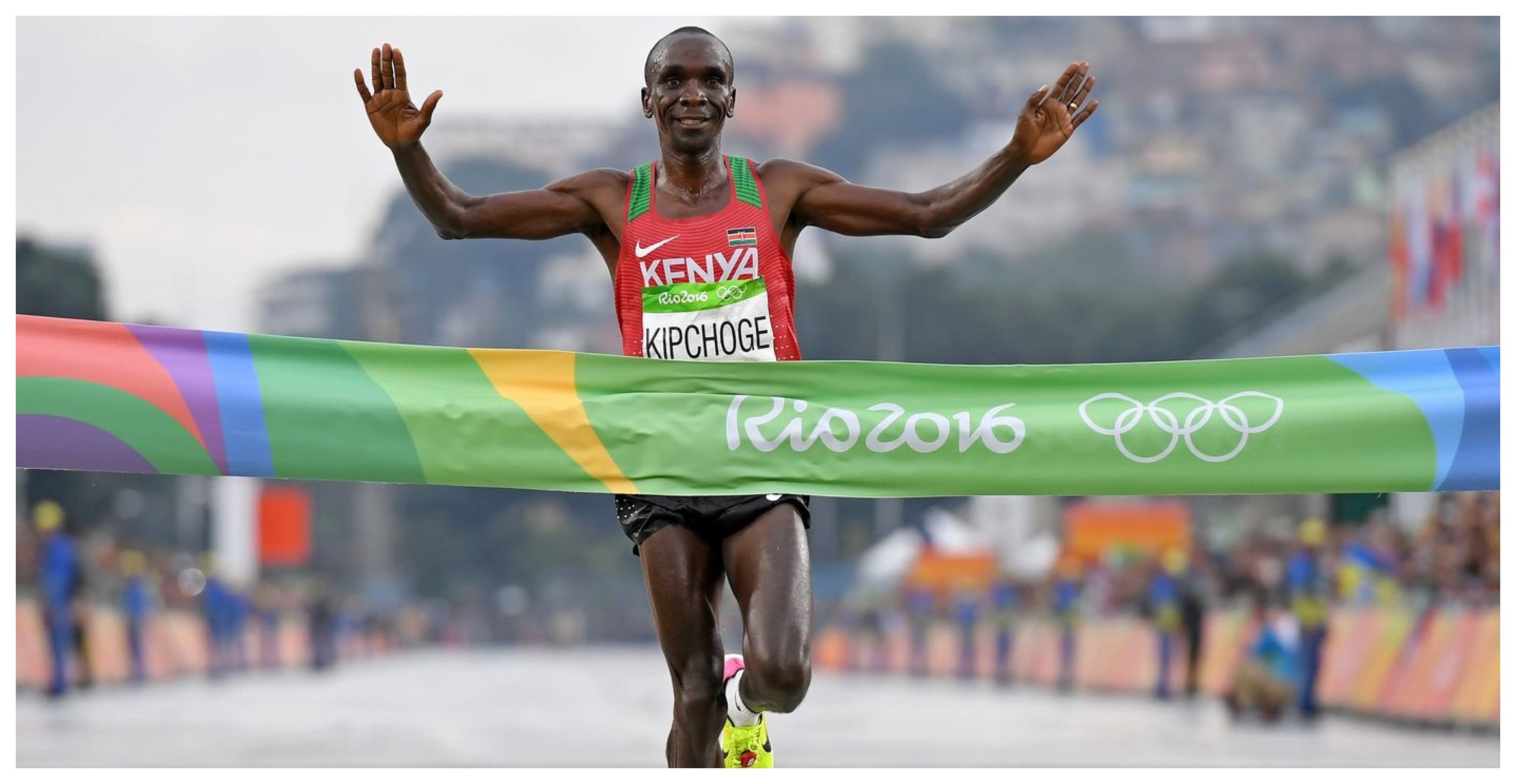 Eliud Kipchoge wins his first Olympic marathon title in Rio