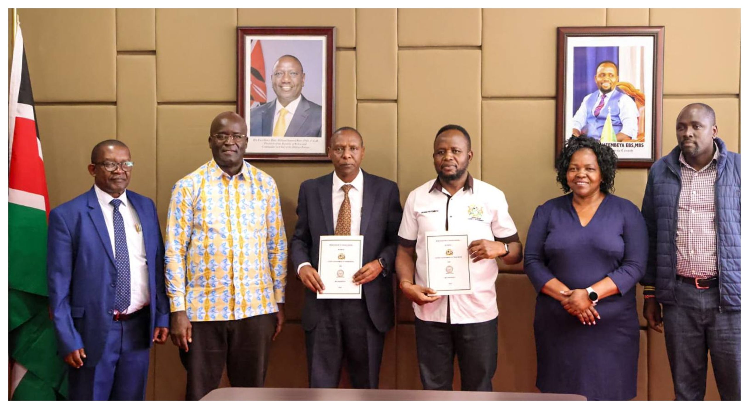 Moi University and Trans Nzoia county officials after MoU signing on February 13, 2026.