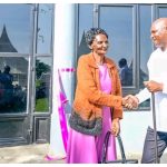 Ruto's PA Farouk Kibet with his nursery school teacher Christine Koech