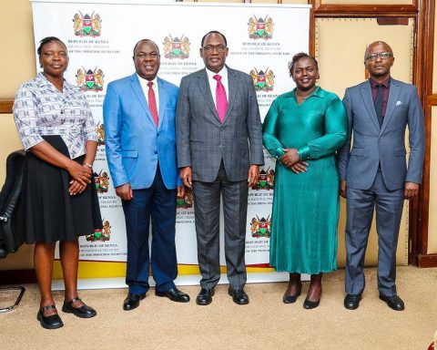 URWASCO board of directors during a meeting with Treasury PS Chris Kiptoo