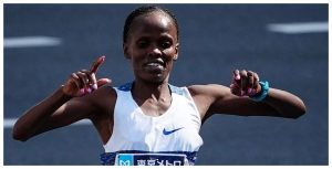 Brigid Kosgei wins the Tokyo Marathon