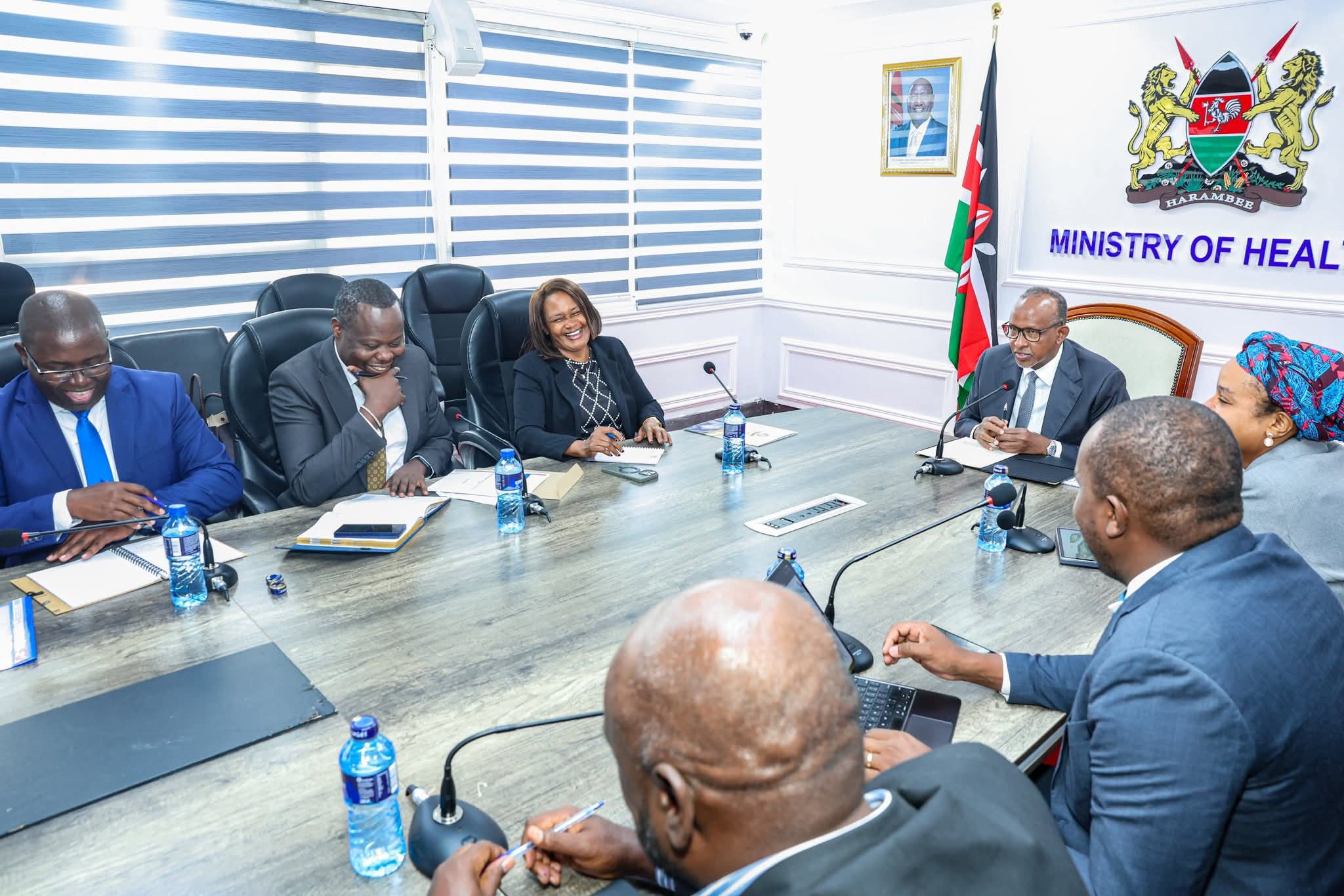 CS Aden Duale during a meeting with TSC officials
