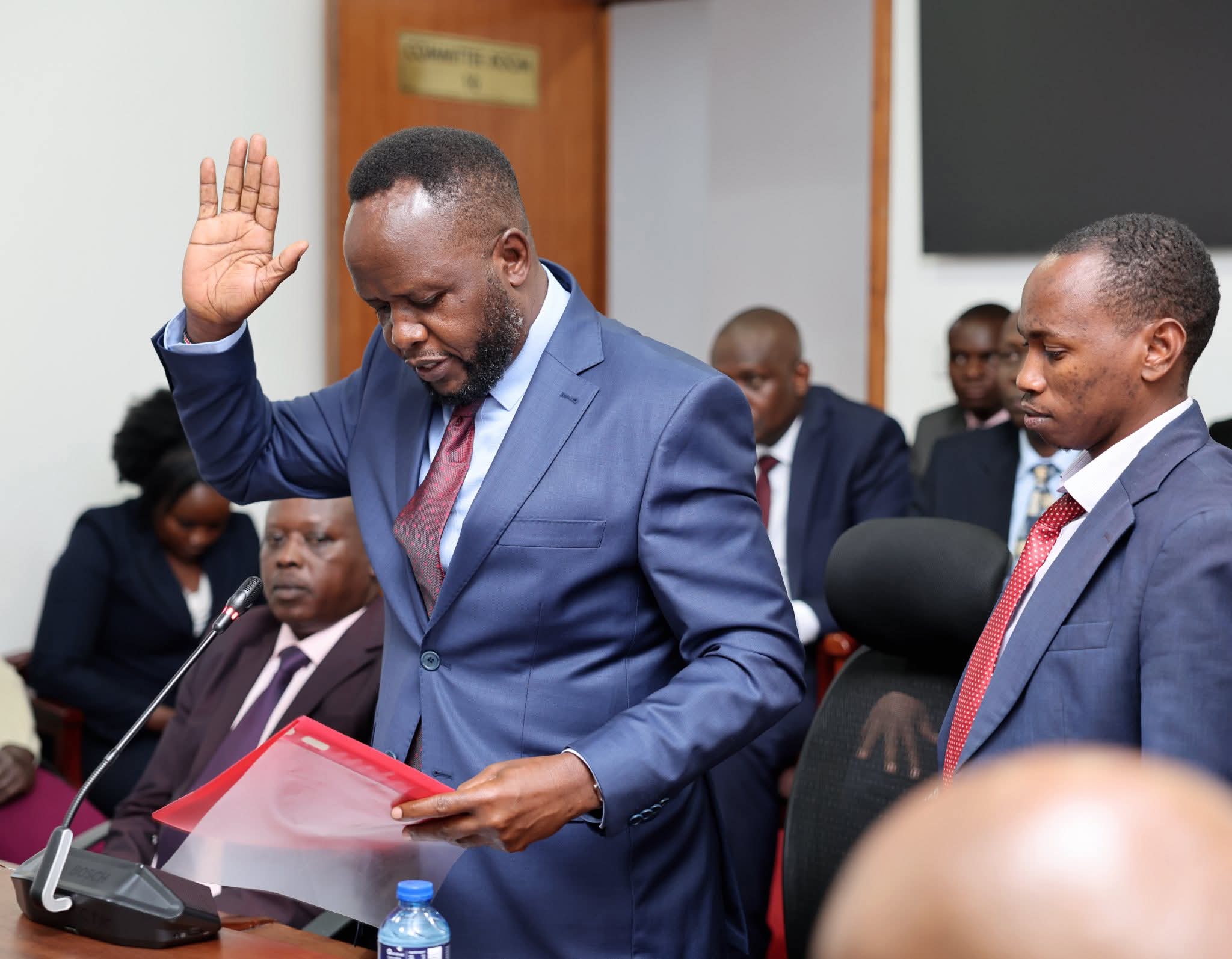 Trans Nzoia Governor George Natembeya in Senate.