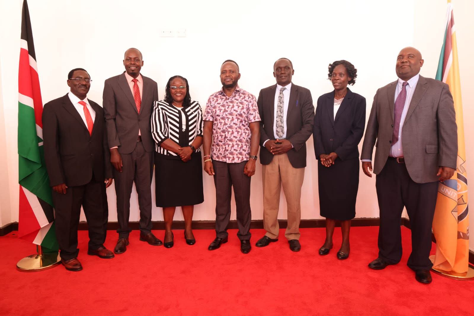 Natembeya with County Public Service Board members 