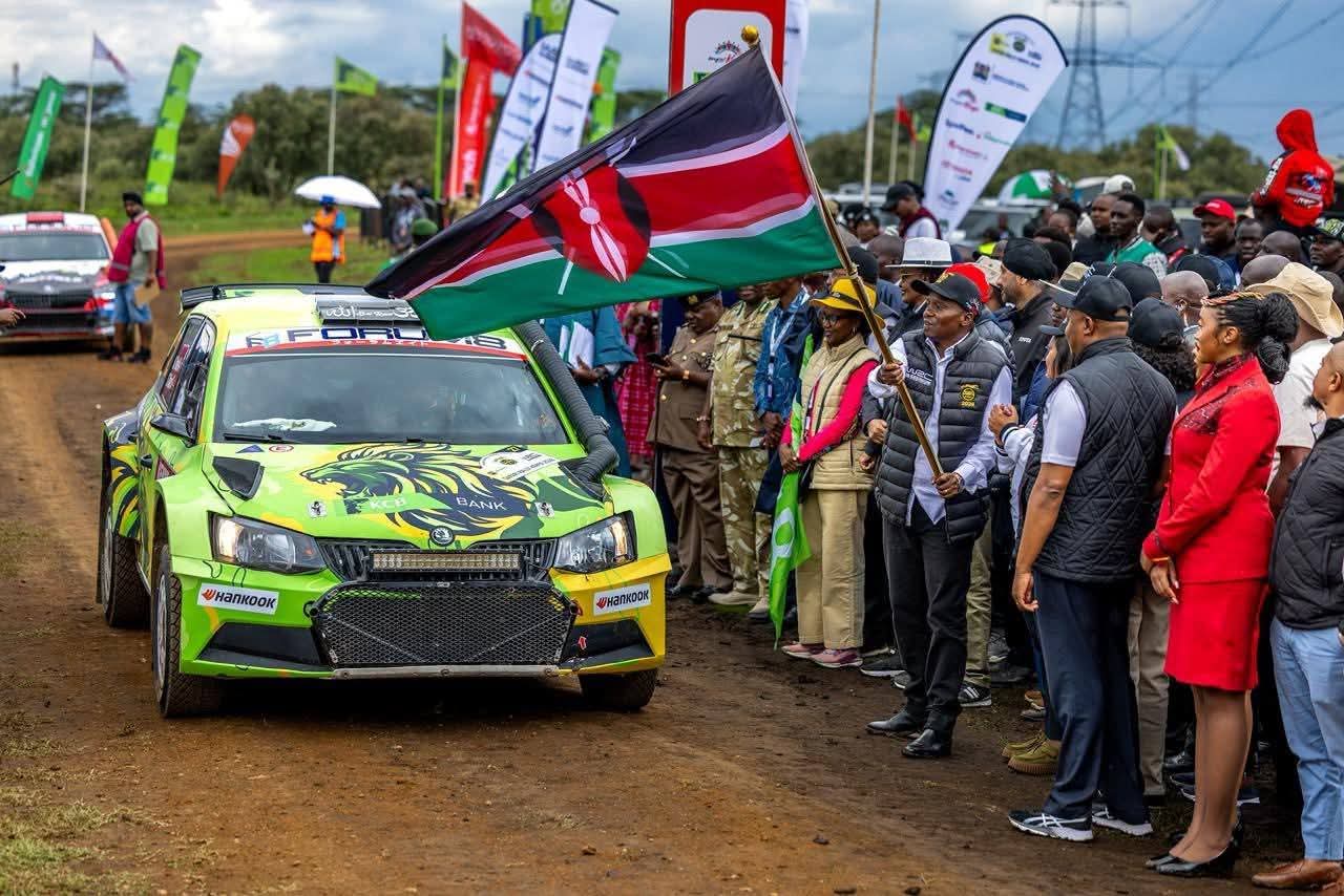 Kindiki flagging off 2026 WRC Safari Rally at the Wildlife Research and Training Institute in Naivasha