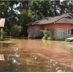 Some of the submerged houses at Elgon-View Estate in Eldoret City