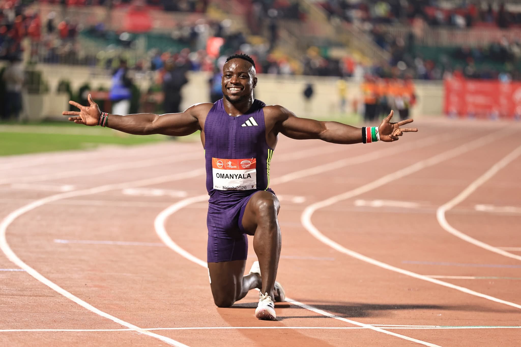 Omanyala thrilled the crowd with a 100m victory in 9.96.