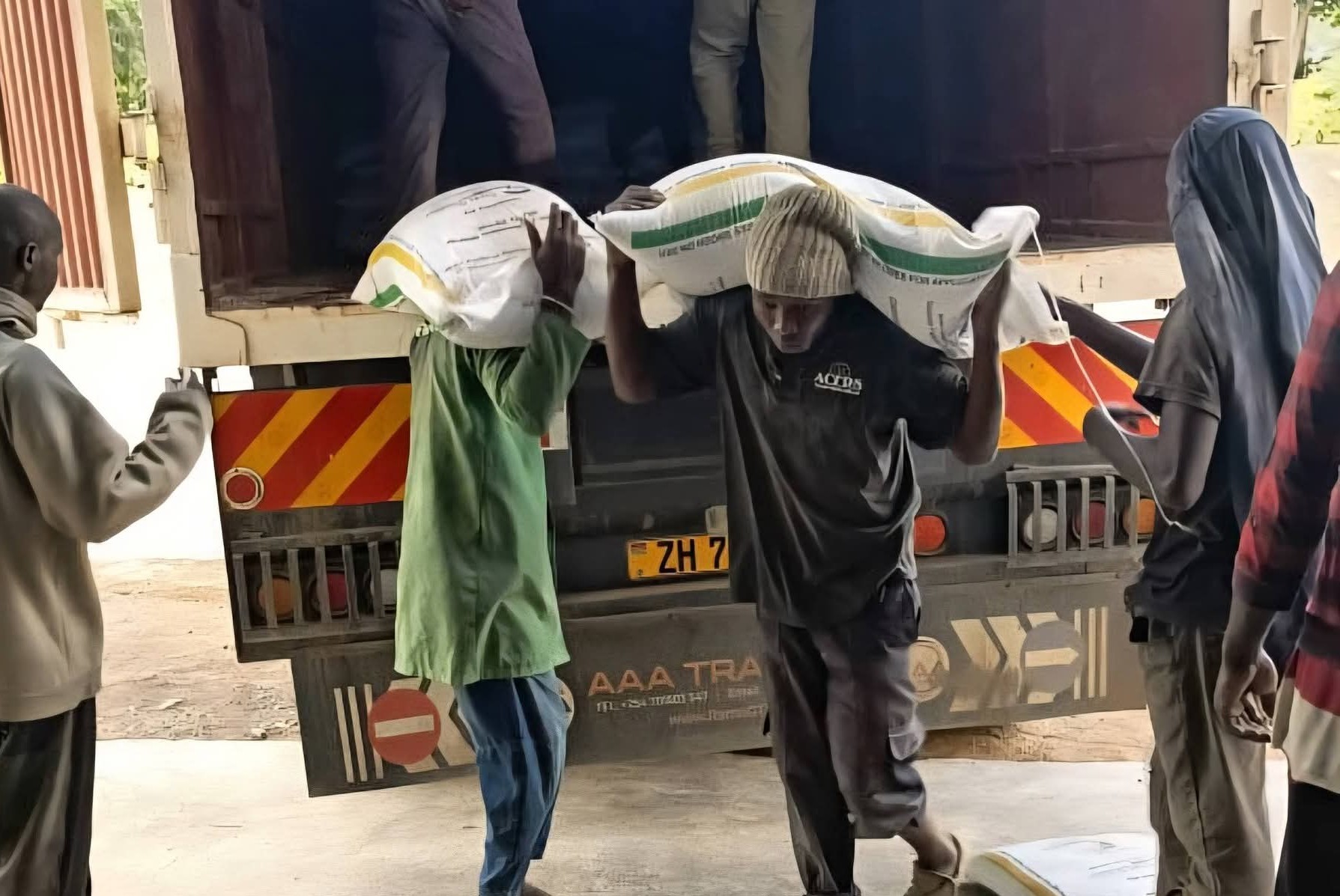 NCPB depot Fertiliser offloading