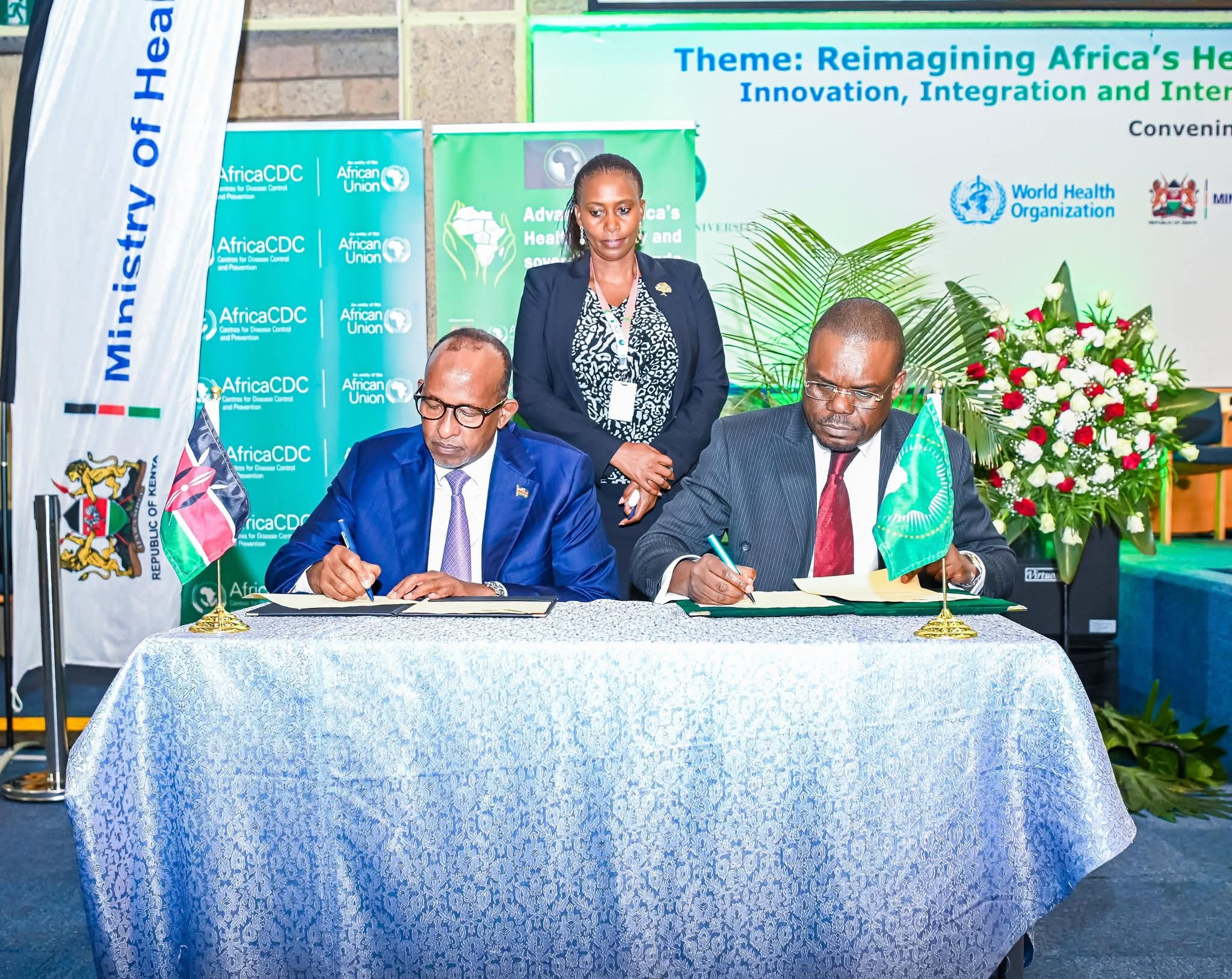 CS Duale with PS Mary Muthoni and Africa CDC Director-General Jean Kaseya