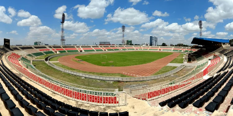An aerial view of Nyayo National Stadium in Nairobi. 