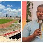 Collage of Nyayo Stadium and reaseacher Ngongang Wandji Danube