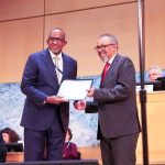 Kenya's Health CS Aden Duale with WHO Director-General Tedros in Geneva