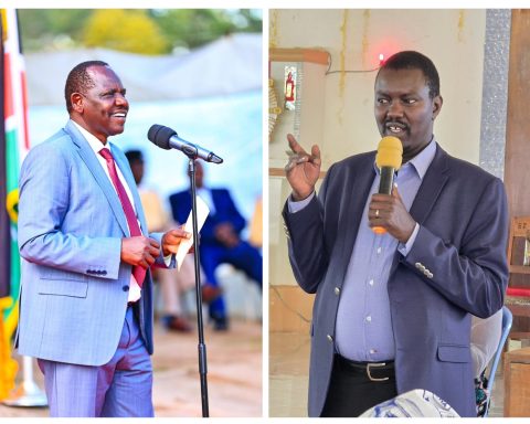 Collage of Uasin Gishu Governor Jonathan Bii Chelilim and Senator Jackson Mandago