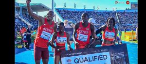 Kenya's 4×400m mixed relay team after securing a spot at the 2027 World Championships. Photo: NOCK-