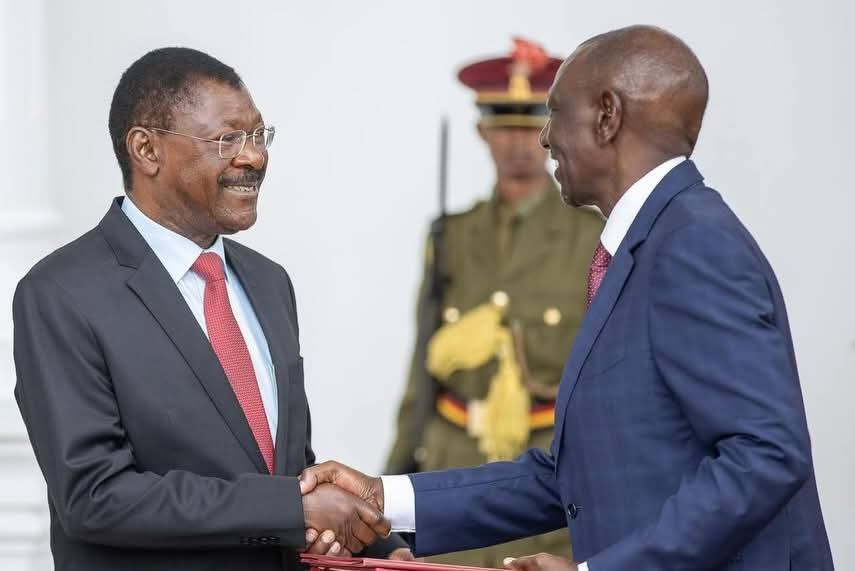 Kenyan President William Ruto with National Assembly Speaker Moses Wetang'ula
