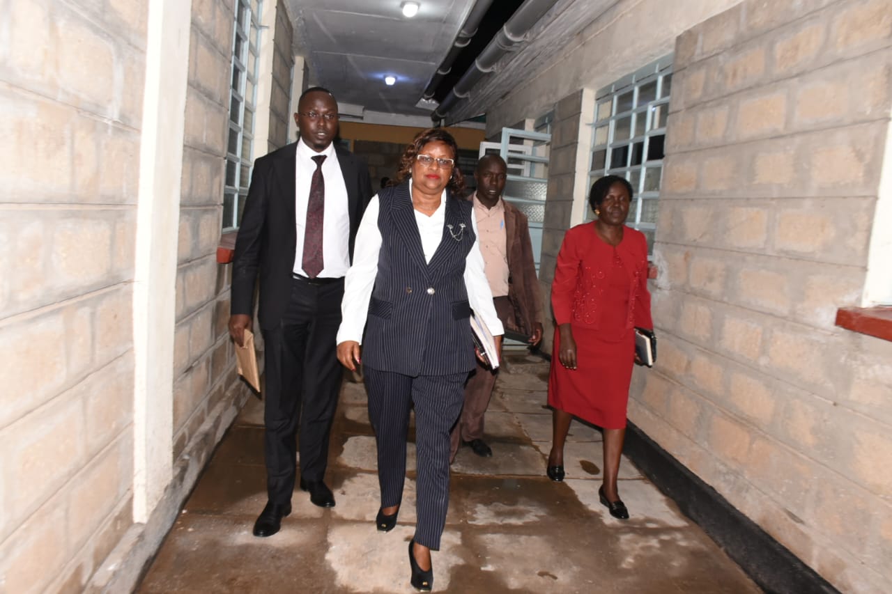 CECM Janet Kurgat during a visit to Ziwa Sub-County Hospital 