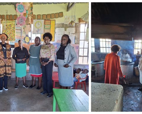 Gladys Boss with some staff at the Uasin Gishu Rescue Centre