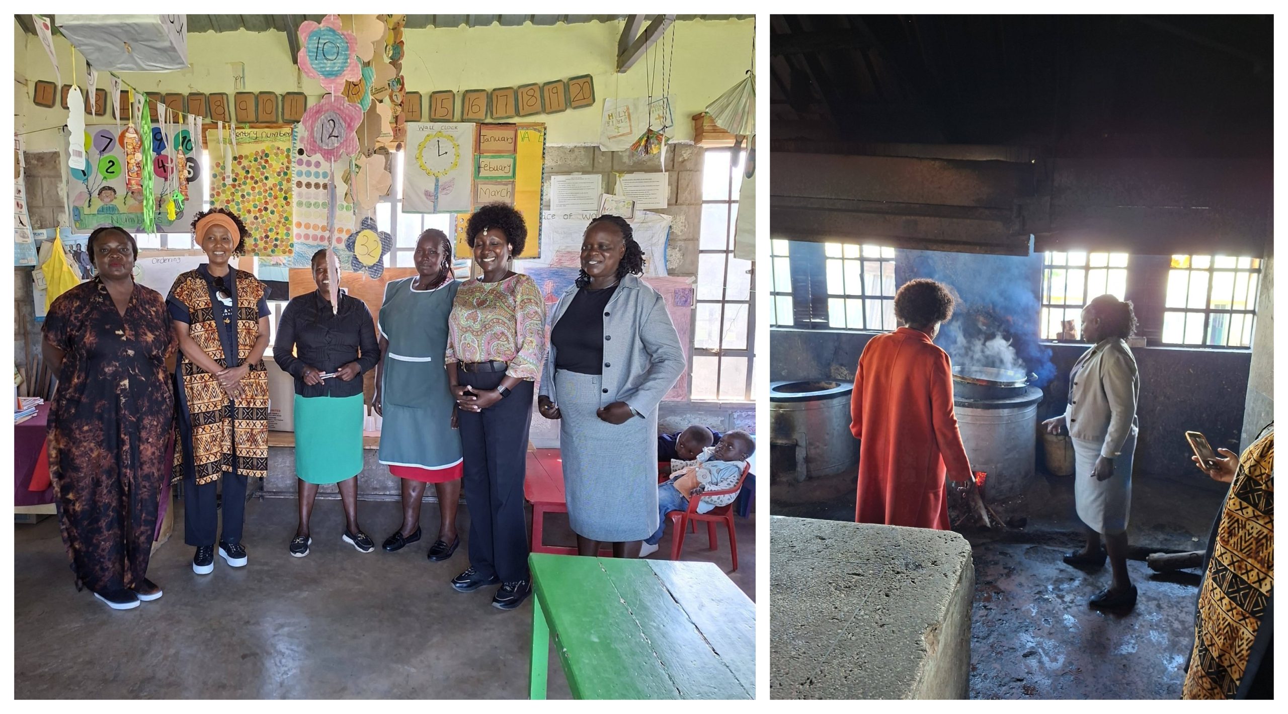 Gladys Boss with some staff at the Uasin Gishu Rescue Centre